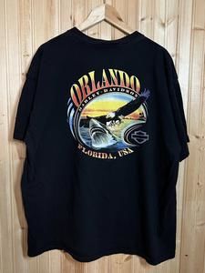 VTG Harley Davidson Orlando Florida Holoubek USA T-Shirt Shark Eagle Ocean 2XL